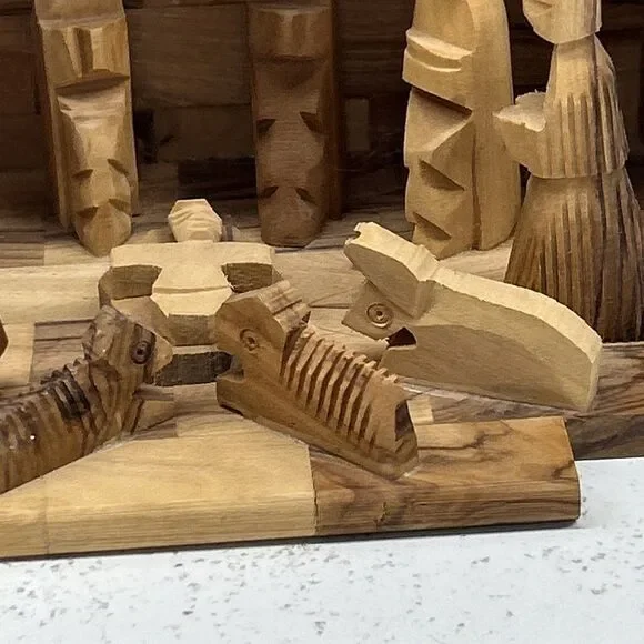 Hand Carved Wooden Nativity Set Made In Bethlehem West Bank Christmas ‼️Read‼️ - Picture 9 of 13